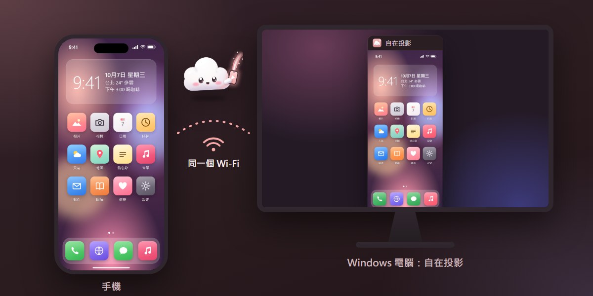 手機與電腦連同一個 Wi‑Fi